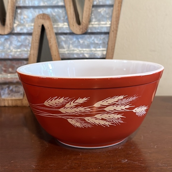 Pyrex | Kitchen | Pyrex Autumn Harvest Mixing Bowl Set Retro 97s Wheat ...